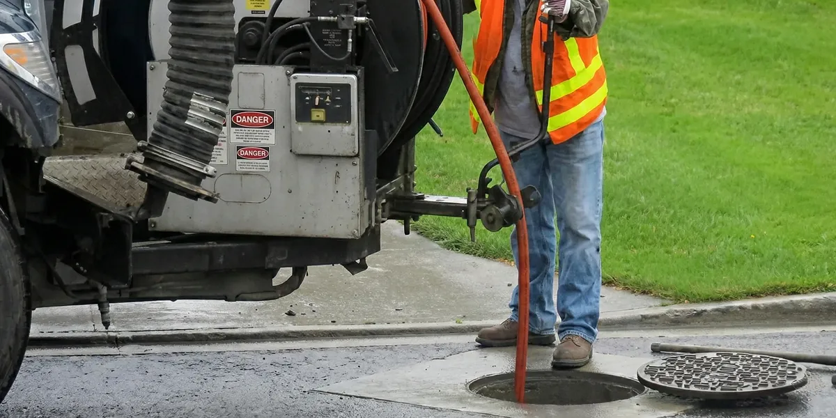 sewage clean up professionals using industrial equipment to remove contaminated wastewater in Fort Wayne, IN